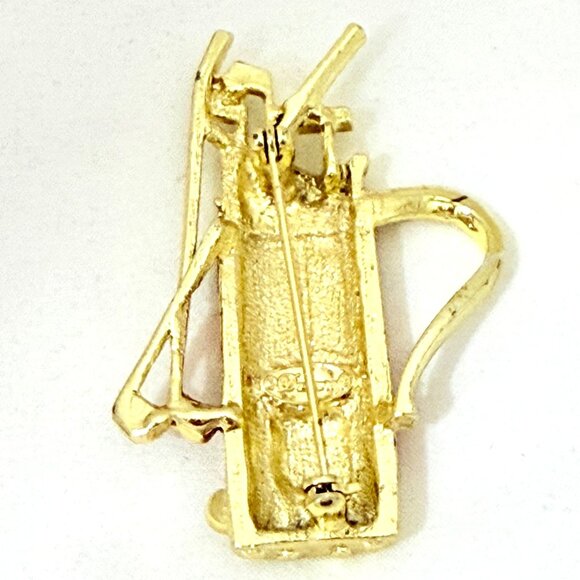 Vintage Danecraft Plaid Golf Club Bag w/Clubs Brooch - Picture 4 of 5